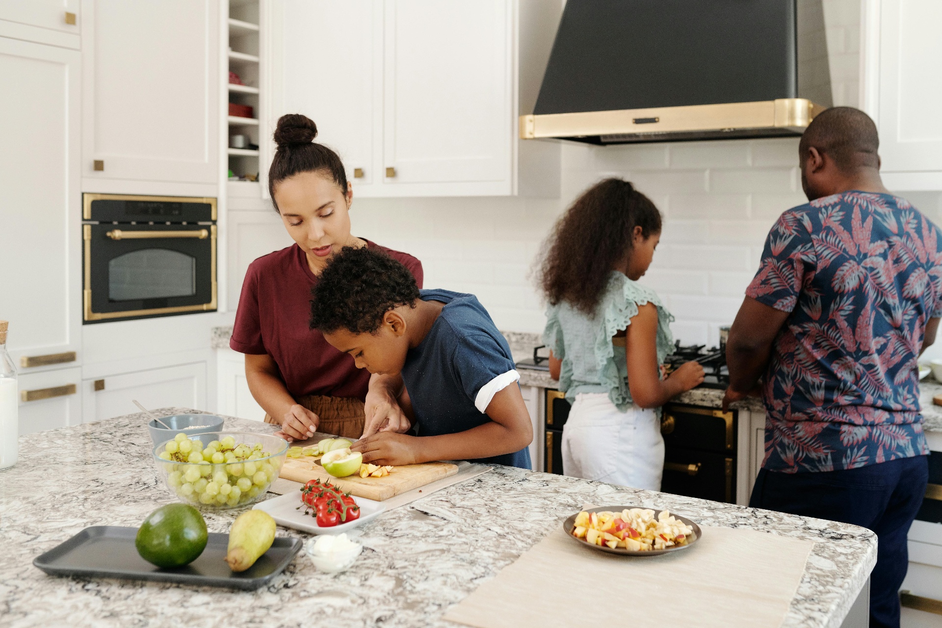 A family spending quality time together